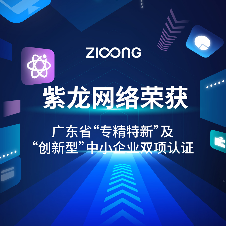 喜讯 | 紫龙网络荣获广东省“专精特新”及“创新型”中小企业双项认证